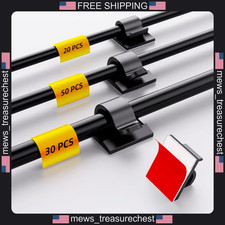 Cable Organizer Clips Assorted Sizes 100 Pack for Wires and Cables picture