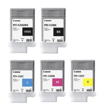 5 x Genuine Ink Canon TM-200 TM-205 TM-300 TM-305 GP-200 / PFI-120 INK SET picture