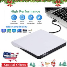 DVD CD RW USB External CD RW Disc Burner Drive Reader Windows 7 10 11 Laptop PC picture