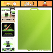Cold Low Temp 3D Printer Build Plate 257x257mm, Double-Sided UltraTack Bed, Gree picture