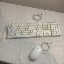 Genuine & Vintage Apple A1048 Keyboard and Apple A1152 Mighty Mouse  - White picture
