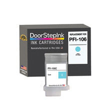DoorStepInk Compatible Ink Cartridges For Canon PFI-106 Cyan 130ml-USA picture