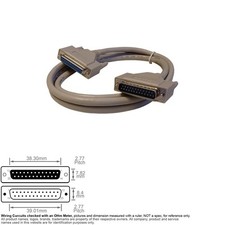 Cable Parallel Serial D-Sub DB25 DB 25 Pin IEEE-1284 Female Male Extension  6FT picture