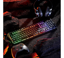 Havit KB488L Wired USB Rainbow Backlit Gaming Keyboard, Spill Resistant picture