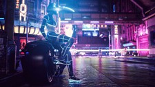 Landscape  art illustration futuristic city cyber Custom Gaming Mat Desk picture