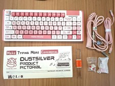 Dustsilver K84 Peach Blossoms - 75% Mechanical Keyboard with RGB, Hot Swappable picture