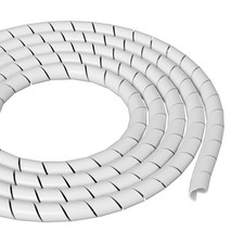 1 PCS Spiral Wrap 3/8 Inch Inside 11/2 Max Bundle 8 FT LDPE White US/CTW2.5W picture