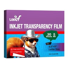 Uinkit 30 Sheets Pintable Transparency Film Acetate Clear Sheets for Crafts picture