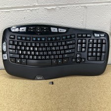 Logitech K350 Wireless Wave Keyboard Ergonomic Y-R0053 Tested With USB Dongle picture