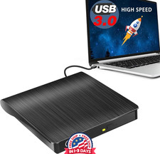 Unidad de DVD externa, USB 3.0 portátil +/-RW, reproductor de DVD para grabadora picture