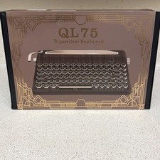 YUNZII QL75 Wireless Typewriter Retro Mechanical Keyboard,See Description picture