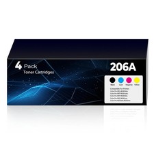 206A W2110A Compatible Toner 4 Pack w/ Chip for HP Color LaserJet M255dw M283fdw picture
