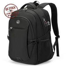 SHRRADOO Travel Laptop Backpack for Men Women, College High Schoolbag Black picture