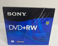 New Sony DVD + RW 10 Pack Rewriteable DVD Discs 4.7GB 120 Minutes picture