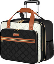 Ytonet Rolling Laptop Bag, Rolling Briefcase for Women, 17.3 Inch Laptop Bag wit picture