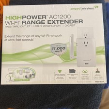 Amped Wireless High Power AC1200 Range Extender w/AC Pass-Thru & USB Port ~ New picture