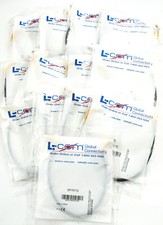 Lot of 13 L-Com Category 5E Patch Cable, Right Angle Up/Right Down Yellow 1ft picture
