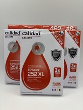 Calidad Epson 252XL Ink Cartridges 4 Pack x3 12 Cartridges NEW Sealed picture