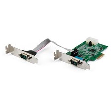 StarTech PEX2S953LP 2 Port RS232 DB9 Serial Adapter PCIe x1 LowPr Card LP4 Power picture
