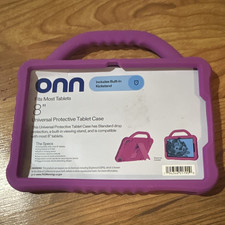 onn. Universal 8 in Protective Tablet Case w/ Handle & Stand | Purple picture