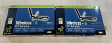 lot of 2 Linksys WMP54G Wireless G PCI Adapter With Antenna NEW & SEALED NS B7A picture