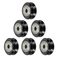 6pcs 3D Printer Wheels slot POM Pulley Wheels Gantry Wheel Black 625zz picture