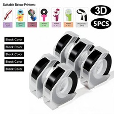 5PCS Embossing Label Maker Tape 3/8 Inch 3D Compatible with Dymo Label Maker picture