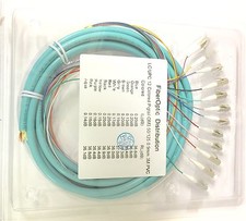 3M 12 Strand LC/UPC OM3 Multimode Fiber Optic Pigtail 50/125 0.9mm -6789-9867 picture