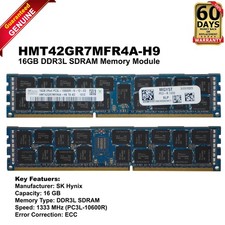 SK Hynix HMT42GR7MFR4A-H9 16GB DDR3L 1333MHz PC3L-10600R ECC Memory MGY5T picture