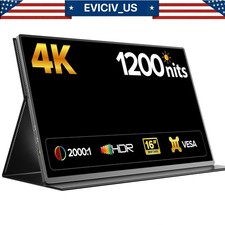 EVICIV 16 Inch 4K Portable Monitor HDR Screen 1200 Nits 100% sRGB Ultra Slim NEW picture
