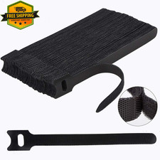 60PCS Reusable Cable Ties 6in Adjustable Cord Straps Wire Organizer Wraps picture
