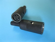 100 pcs Standard DIN Jack 4 Pin Female Connector with Plastic Handle New picture