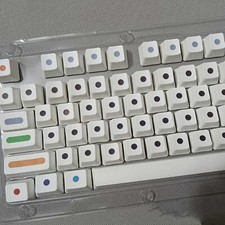 PBT Buttons OEM Height 108 Keys Sublimation Dot Mechanical Keyboard Spare Parts picture