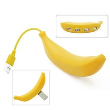 Funny Banana Fruit Shape Mini USB 2.0 Hub Multi USB Ports Splitter Hub Power Ada picture