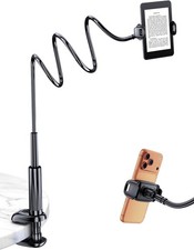 Gooseneck Kindle & Phone Holder for Bed: Flexible Long Arm Clamp Mount for Ha... picture