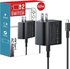 60W 3A Fast  Switch 2 Charger For Nintendo Switch 2/Switch/OLED/Lite/Steam Deck picture