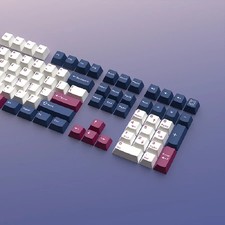 126 Double Shot PBT Keycap Set Cherry Profile Solid Color Mechanical Keyboard picture