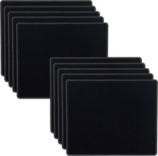 10 Pack Black Mouse Pads 8.66 x 7.1 Inch Premium Smooth Cloth Surface picture