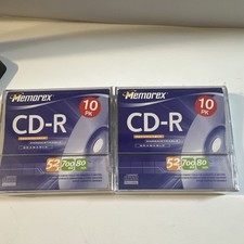 Lot of 2 Memorex 10 Pack CD-R - 52x  700MB  80 Min. Sealed picture
