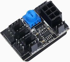 4 Pin Fan Adapter PWM PC Chassis Cooling Fan Hub 8 Way Splitter DC12V picture