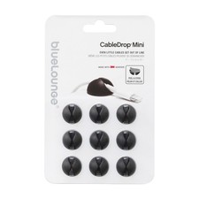 BLUELOUNGE® CableDrop Mini Multipurpose Cable Clips, 9 Count (Black) picture