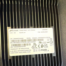Micron 7450 PRO 1920GB NVMe Gen4 x4 U.3 15mm SSD 100% Health   5TB Writes picture