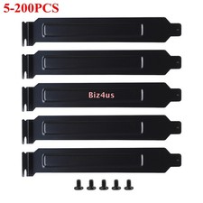 Lot 5-200pcs PCI Slot Covers with Screws for PC Case Dustproof Black picture