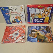 Lot of 4 PC Windows CD-Rom Vintage Children's Games Charlie Brown, Arthur Disney picture