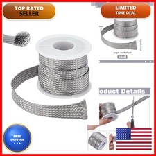 UNICRAFTALE 304 Stainless Steel Expandable Braided Cable Sleeve 4m/roll picture