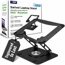 Laptop Stand for Desk Riser/360° Swivel (Black) picture