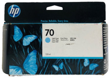 New Genuine HP 70 Light Cyan Ink Cartridge DesignJet Z2100 picture