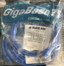 Black Box Cat5 Ethernet LAN Patch Cord Network Package of 5 1X3ft and 4x7ft Blie picture