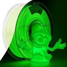 Glow in the Dark PLA Filament 1.75mm 1KG Shiny Silk Green for 3D Printer UV Lamp picture