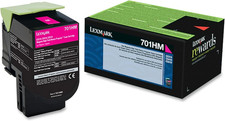 , LEX70C1HM0, 70C1H Toner Cartridge, 1 Each, Magenta (701HM) picture
